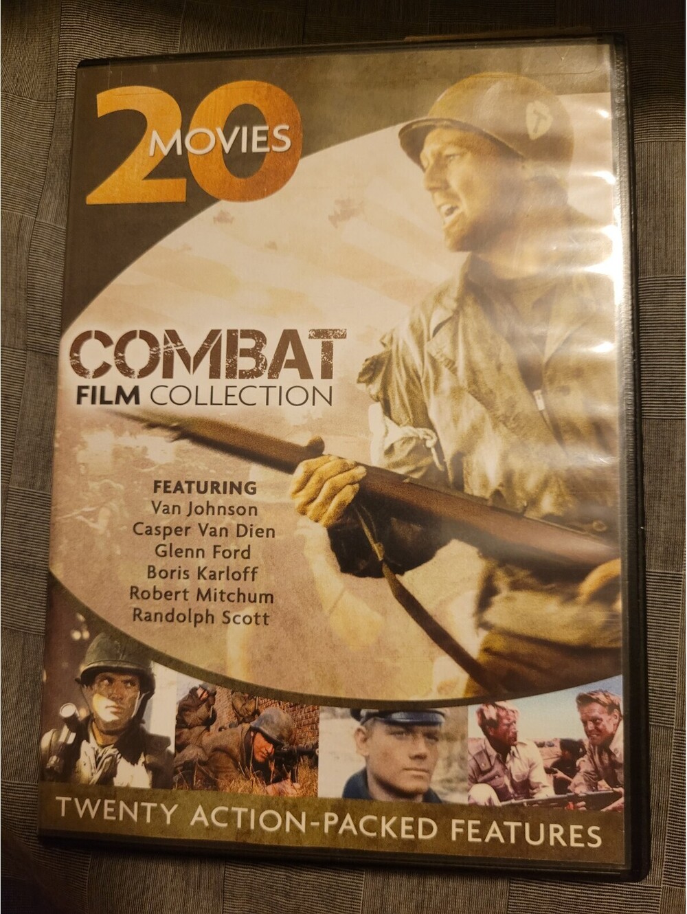 20 Movies Combat Film Collection 4-Disc DVD Set Mill Creek War Military WWII